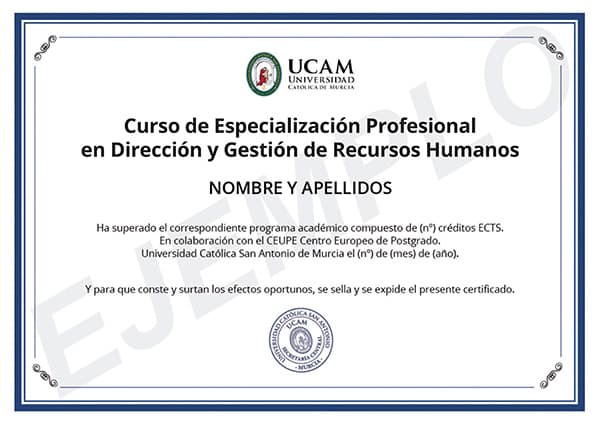 Diploma de Curso de Recursos Humanos Online