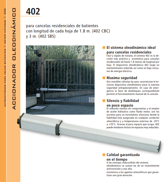 motor batiente hidraulico FAAC 402SBS - Imagen 3