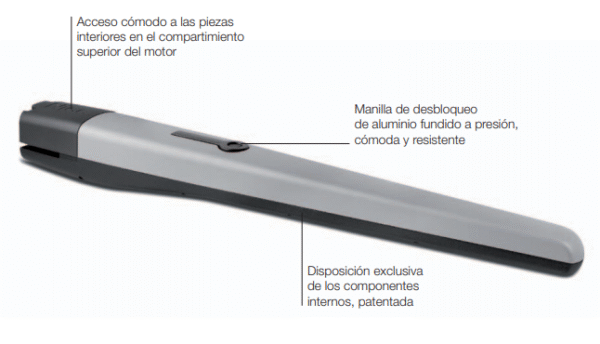 motor batiente electromecanico NICE TOONA 5 - Imagen 2