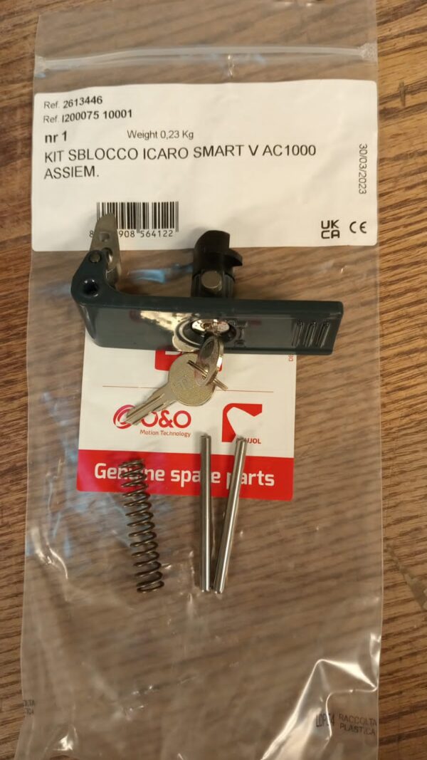 kit desbloqueo motor corredera BFT ICARO VELOCE SMART