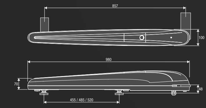 motor batiente electromecanico BOB 50M - Imagen 3